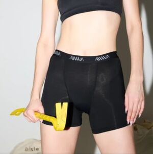 AWWA Boxer Brief Size S in Black Period Underwear